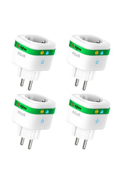 Nous Set of 4 smart wifi sockets A7Z, 16A - ZigBee 3.0, Consumption Monitoring, Alexa Compatible