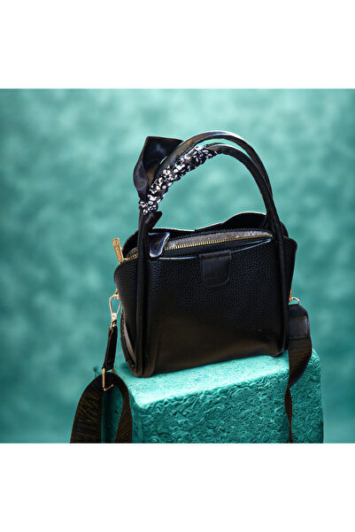 madame leman WALENTIA Örgü Saplı Mini Deri Çanta – 3 Renk Seçeneğiyle!