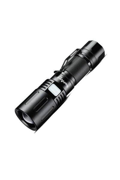 Supfire X60-T LED flashlight with Zoom, 36W, 3000 lm, 3400 mAh, USB charging, IP34, Powerbank function