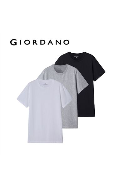 Giordano Men's Cotton Jersey Crew Neck T-Shirt