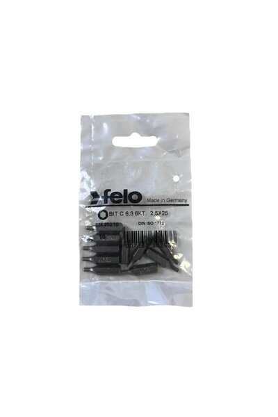 FELO Set 10 biti Felo, seria Industrial profil HEX, C6.3, HX2.5, 25mm