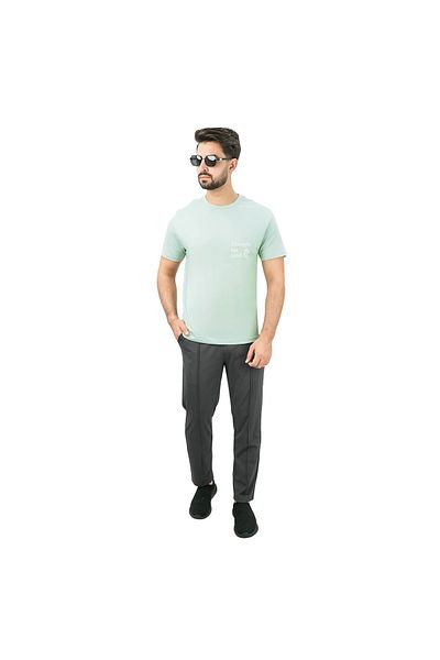 Giordano Men's Slim Fit Print Tee - Cotton Jersey, Crew Neck, Short Sleeve