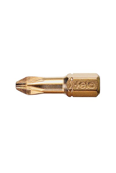 FELO Set of 10 Felo bits, Pozidrive profile diamond series, C6.3, PZ3, 25mm