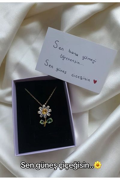 Perry Accesories Tarnish Free Steel Moon Sun Pendant Valentine's Day Gift Necklace Gold Steel Necklace Women Zircon Necklace