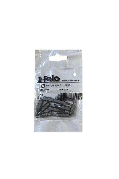 FELO Set 10 biti Felo, seria Industrial profil HEX, C6.3, HX3.0, 25mm