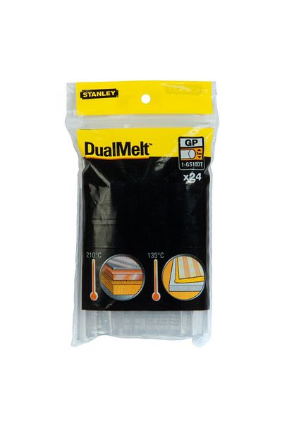 Stanley 1-GS10DT, Set 24 batoane de lipici DualMelt, transparente, utilizare universala, 7mm