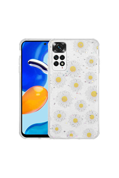 sickossi حافظة Redmi Note 11S العالمية، غطاء Popy SCKS لامع بنمط فضي مع حماية...