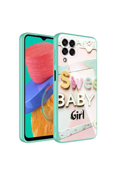 sickossi حافظة هاتف Galaxy M33 من السيليكون الصلب المزخرف مع غطاء إيبوكسي SCK...