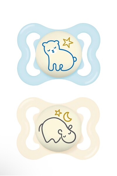 MAM Supreme I Day&Night l Emzik 2'li Set I Sterilize Kutuda I 0-6 Aylık I Ayı/Su Samuru