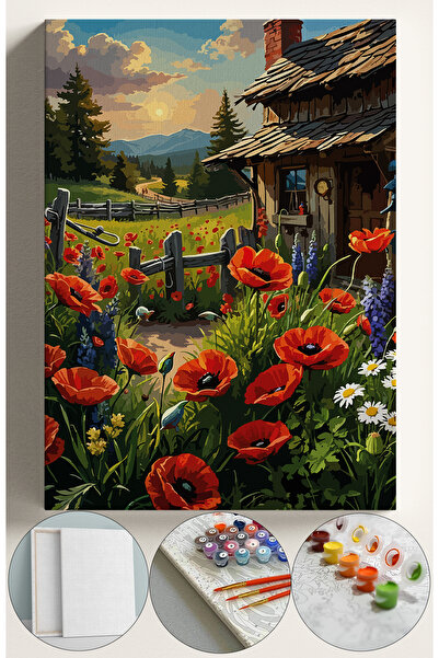 Sulepas Sayılarla Boyama Seti Numaralı Tuval Fırça Boya 40x50 Cm - GELİNCİK EVİ