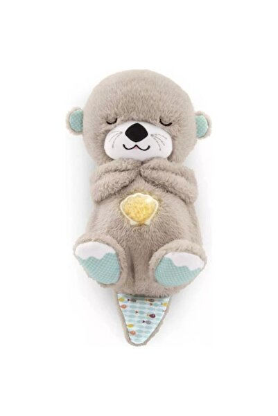 FISHER PRICE Plush Toy, Fisher Price, Musical Otter with Sounds, Breathing Movement, Grey, 30x30cm