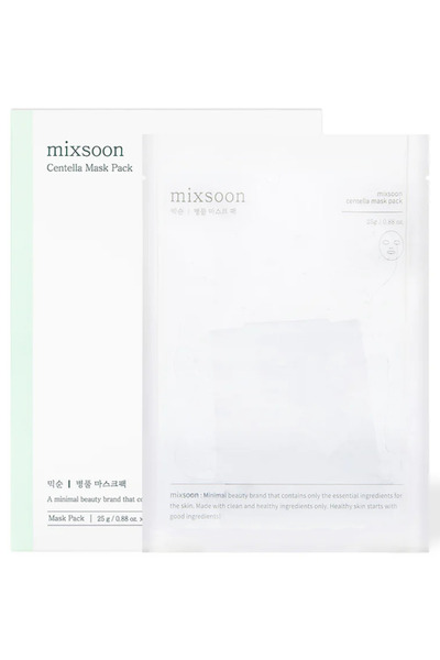 mixsoon Centella Face Mask Pack (Donuk, Hassas ve Kuru Ciltler İçin Yatıştırı...