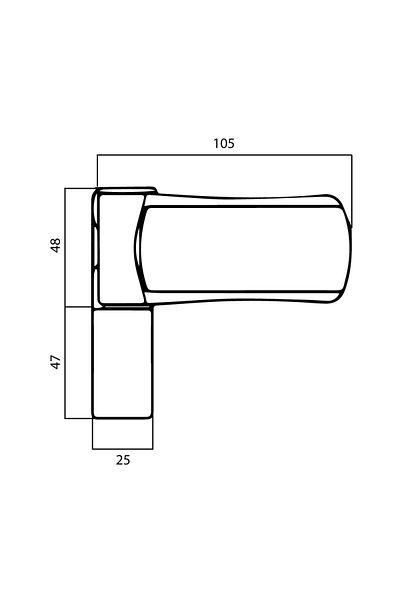 OEM Adjustable Hinge 3D, Solidon, 105mm, 120kg load capacity, dark brown, RAL8019