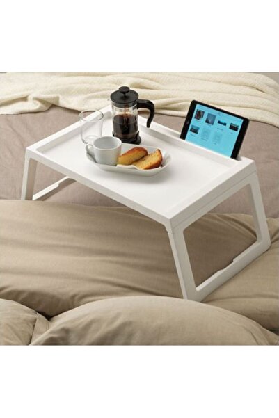 IKEA KLIPSK yatak tepsisi, beyaz, vontestore 56x36x26 cm