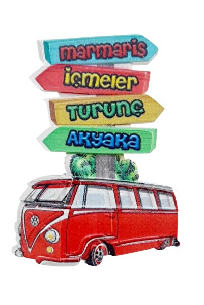 ella'nın çarşısı Marmaris İçmeler Akyaka Magnet Kabartma Figürlü Polyester 1 ...