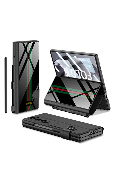 Scikossi حافظة Galaxy Z Fold 6 مع حماية للكاميرا وحامل للبطاقات وحجرة للقلم S...