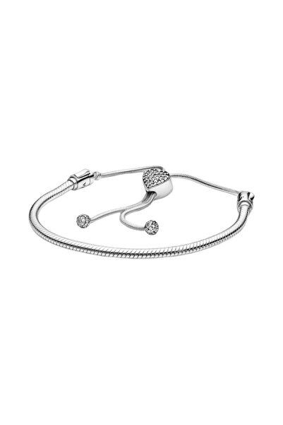 Pandora Arts Bratara tip . Moments ajustabila placata cu Argint