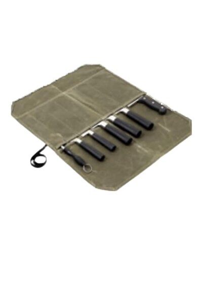 Generic حقيبة لف سكاكين الطاهي من نالاينا، حافظة سكاكين الطاهي من القماش مع 6...