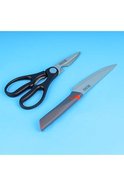 Generic Delcasa DC2953 Kitchen Cutting Knives Set, 2-Pieces, Black