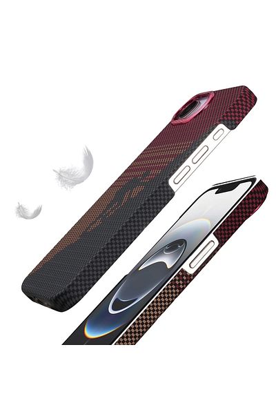 m.tk moveteck Apple iPhone 16E Case Kevlar Carbon Look Embossed Textured Patterned 0.5m Super Thin Magsafe Cover