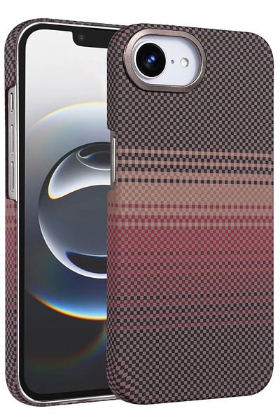 m.tk moveteck Apple iPhone 16E Case Kevlar Carbon Look Embossed Textured Patterned 0.5m Super Thin Magsafe Cover