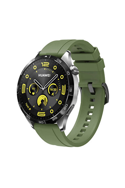 sickossi حبل سيليكون متوافق فقط مع ساعة هواوي GT4 مقاس 22 ملم - أخضر