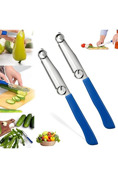 Generic 2 Pcs 3-in-1 Quick Slicing Knife – Multifunctional Fruit & Vegetable ...