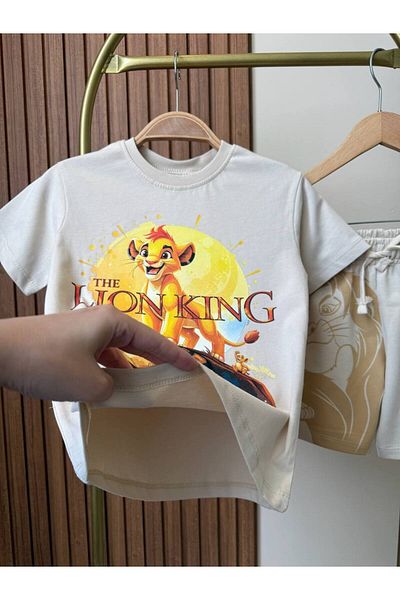JELİBOOM Lion Boy Shorts Set 100% Cotton