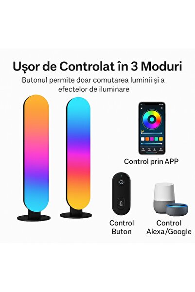 DIGIMAT STORE Lamps RGB Ambience Smart Flow DIGIMAT, 2 pieces, 27 cm, multicolor