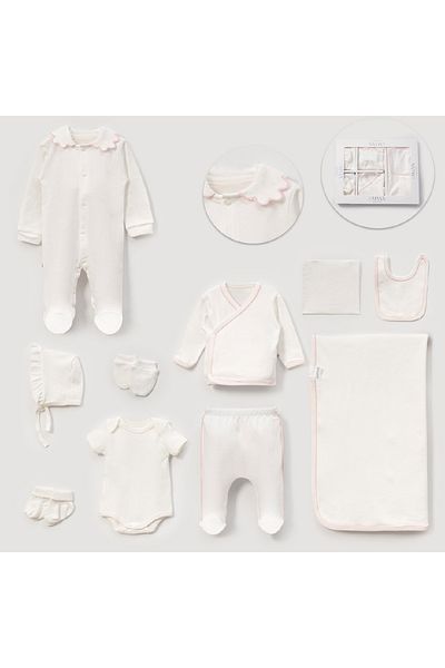 LOVE MAXX Cotton Baby Girl Set of 10 Hospital Release Newborn 0-3Months