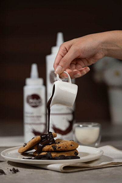Melwiss Chocolate Bitter Çikolata Sos 330 g - Waffle Krep Pankek Çikolata Sosu