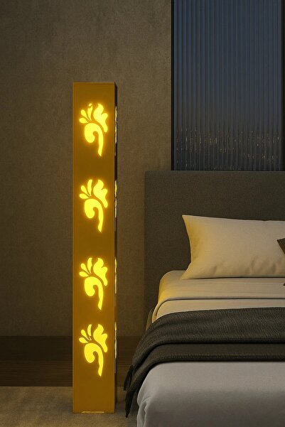 ARTILED Amber Led Çiçek Desenli Dekoratif Lambader