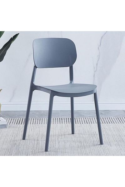 Kardett Chair for dining, living room, terrace, garden, office, gray, polypropylene