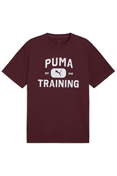 Puma 526568 M Graphics Train Logo Rlxd Tee Тениска за мъже BURGUNDY