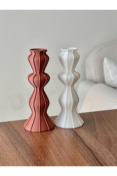 daligra Decorative Set of 2 Vases Nordic Plastic 15cm