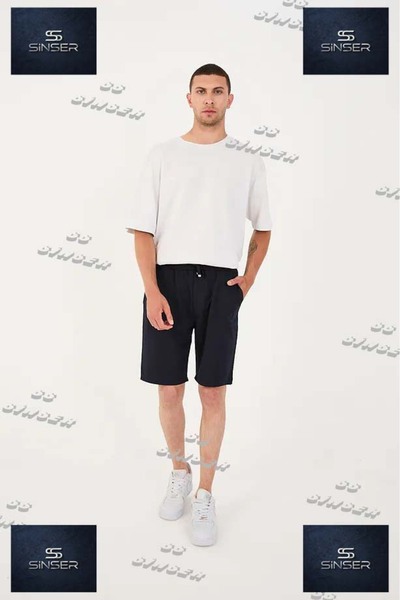 SS SİNSER Men's Button Detailed Double Leg Shorts Jogger