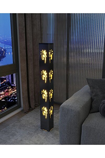 ARTILED Amber Led Çiçek Desenli Dekoratif Lambader