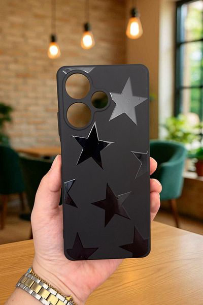 Vip Case İnfi̇ni̇x Hot 30 - Star Silicone Shock Absorbing Classic Protected Rubber Case277