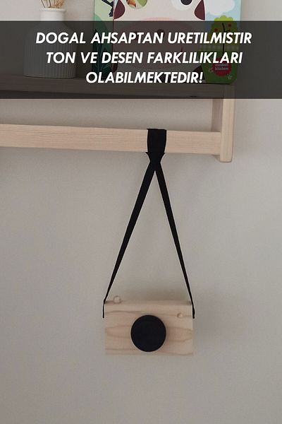 Moola Wooden Camera, Decorative Toy Educational Baby Camera, Gift Camera