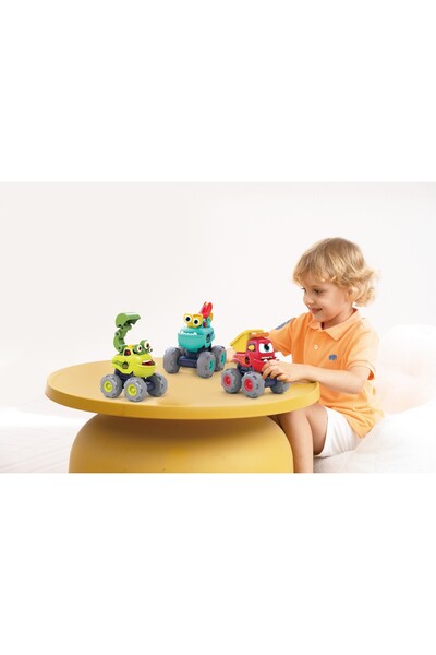 Jucarii Bebe Set of 3 Construction Vehicles Funny Monsters with Friction