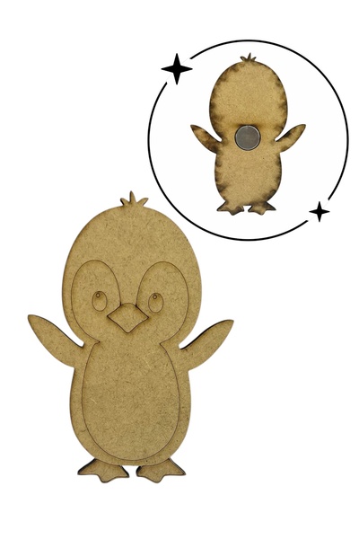 Home Çocuklar İçin Yaratıcı Boyama Mıknatıslı Figürler 4 mm Ham Ahşap MDF