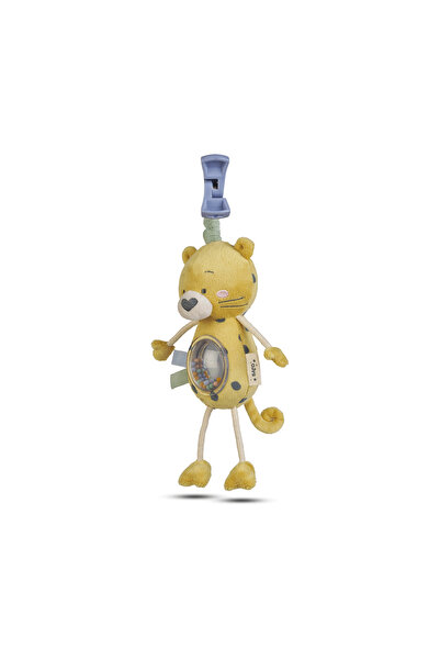 SARO BABY Плюшена играчка дрънкалка, висяща, дизайн "Джунгла парти гепард"