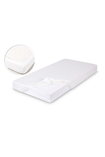 Danpol Cearsaf din bumbac jersey cu elastic pe contur 160x200 cm, Alb