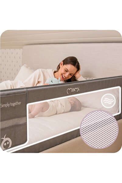Momi Bariera de Siguranta rabatabila pentru pat, Lexi XL Plus - Beige