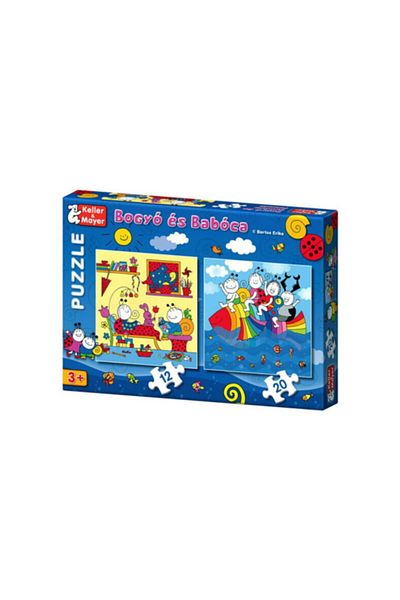 Editura Casa Puzzle Bobita si Buburuza cu 12 si 20 piese - Pestele curcubeu -
