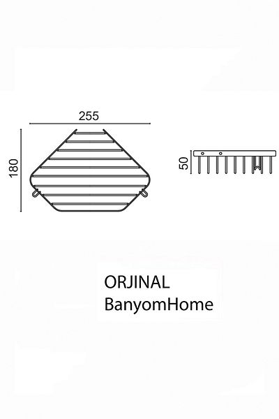 BanyomHome Clk Oțel Inoxidabil Selen 19x19 Cm Suport Șampon Raft Baie