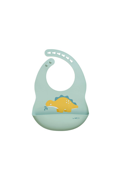 SARO BABY Силиконов лигавник с джоб, регулируем, "Парти" - Динос ментов