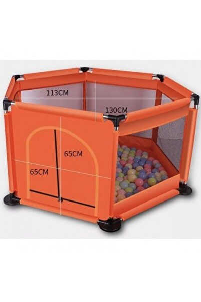 Kardett Tarc pentru Bebe cu 50 Bile Colorate, 130x113x65 cm, pliabil, usor de montat