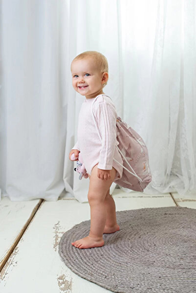 Amy Children's blanket Nature Bamboo by two faces, 100x70cm + Gift Backpack Lunca Grey