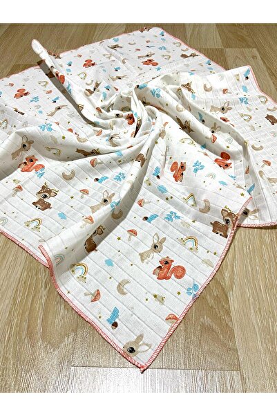 YUSRAMODA بطانية وغطاء موسلين متعدد الأغراض 100% قطن معتمد من أوكو تكس 90x90 سم